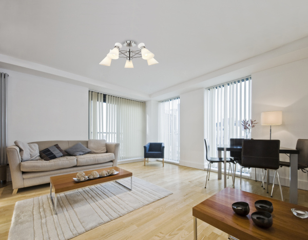 Фото матового натяжного потолка в гостиную